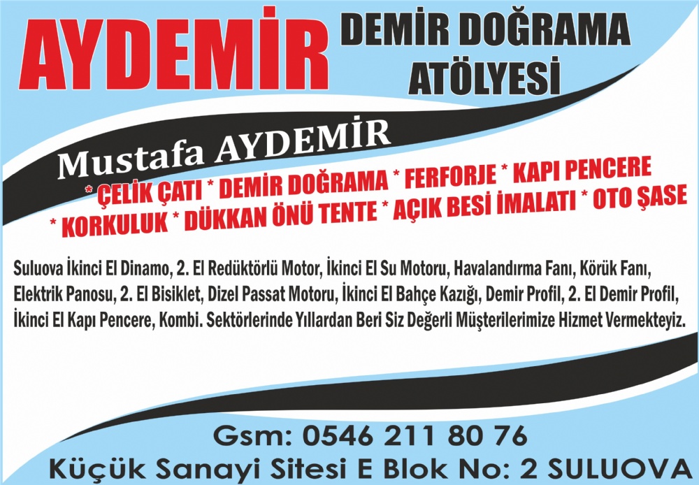 AYDEMİR İKİNCİ EL DİNAMO SULUOVA